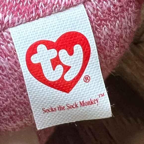 NWT TY Pink Beanie Buddy Socks the Sock Monkey 🙈 - Picture 12 of 13